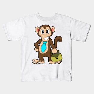 Monkey with Bag Kids T-Shirt